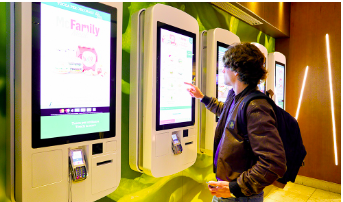 Self-ordering kiosk screens