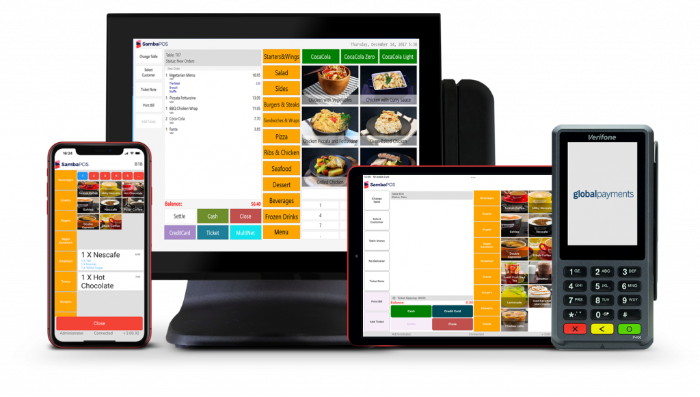 POS running across laptop, tablet and phone